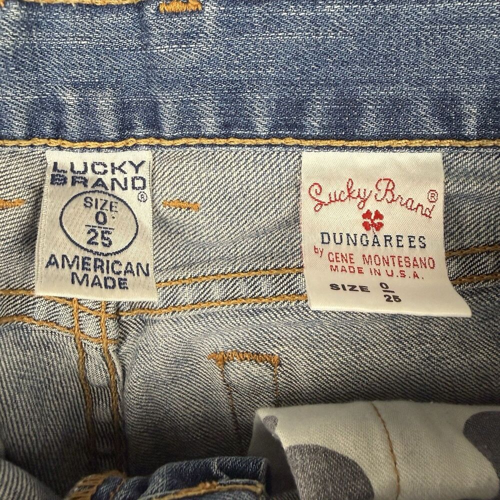 Lucky Brand Dungarees by Gene Montesano Women’s 0/25 USA Made Bootcut - Picture 3 of 10